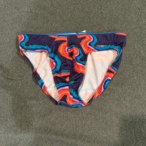 2(x)ist Sliq Micro Brief, purple multicolor, men's size S, new with tags